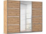Kleiderschrank RAUCH "Schwebetürenschrank Garderobe Schrank TOP ANGEBOT Avola", beige (eiche artisan, leisten chrom), B:271cm H:229cm T:62cm, Holzwerkstoff, Schränke, Kleiderschrank, mit eleganten Zierleisten in Chrom, Schwarz oder Weiß MADE IN GERMANY