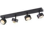 LED Deckenleuchte "KULU", schwarz, 4, H: 11,5cm, 1 Stk., SCHÖNER WOHNEN-KOLLEKTION, Leuchten, SCHÖNER WOHNEN Kollektion, dreh- und schwenkbar, LED Deckenleuchte