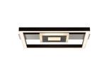 BRILLIANT LED Deckenleuchte "Baldo", schwarz, eisenfarben, 1, H: 5cm, 1 Stk., Leuchten, 28 x 30 cm, 2200 lm, 3000 K, dimmbar, schwarz matt, LED Deckenleuchte
