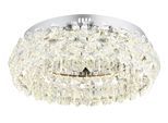 GLOBO LIGHTING Deckenleuchte "DIANN", verchromt, 1, Ø 50cm H: 16,6cm, 1 Stk., Leuchten, Verchromte Deckenleuchte mit K9 Kristallen, LED 40W, ø 500mm, Deckenleuchte