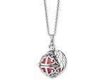 Kette mit Anhänger ENGELSRUFER "Schmuck Geschenk Engelsrufer Relaunch mit Flügelanhänger" Gr. XS, rot (silberfarben, perlmuttfarben, rot), Halsketten, Damen, XS, Messing Silber 925 (Sterlingsilber), L: 50 B: 1,33mm, Messing, Silber 925 (Sterlingsilber), B:1,33mm