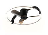 REALITY LEUCHTEN LED Deckenleuchte "STOCKHOLM mit Ventilator, Smart Home tuya Deckenventilator mit Licht", schwarz (schwarz matt), 1, Ø 73,5cm H: 23cm, 1 Stk., Leuchten, Steuerung per tuya App oder Fernbedienung, Dynamic Light RGB Licht, LED Deckenleuchte