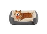 FEANDREA L-XL Hundebett, mit Wendekissen grau L