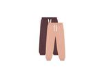 Sweathose MINYMO "Sweathose MIGirls 2 Pack", Mädchen, Gr. 134, N-Gr, rosa (misty rose), Obermaterial: 60% Baumwolle CO. 40% Polyester PES., Hosen Sweathose