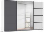 Kleiderschrank RAUCH "Schwebetürenschrank Garderobe Schrank TOP ANGEBOT Avola", weiß (alpinweiß, graumetallic, leisten graumetallic), B:315cm H:210cm T:62cm, Holzwerkstoff, Schränke, Kleiderschrank, mit eleganten Zierleisten in Chrom, Schwarz oder Weiß MADE IN GERMANY