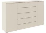 Schubkastenkommode RAUCH "Flipp Schubladenkommode Wäscheschrank Schrank", beige (beige (champagner)), B:160cm H:100cm T:42cm, Holzwerkstoff, Sideboards, Schubkastenkommode, 2-türig mit 5 Schubladen und Soft-Close-Funktion in zwei Breiten