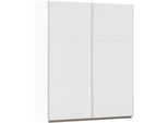 Schwebetürenschrank RAUCH "Kleiderschrank Drehtürenschrank Schrank Garderobe KRONACH", weiß (alpinweiß, griffleisten alu), B:175cm H:210cm T:59cm, Holzwerkstoff, Schränke, Schwebetürenschrank, optional ohne, mit 1 oder 2 Spiegel, viel Stauraum MADE IN GERMANY