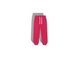 Sweathose MINYMO "Sweathose MIGirls 2 Pack", Mädchen, Gr. 128, N-Gr, pink (beetroot lila), Obermaterial: 60% Baumwolle CO. 40% Polyester PES., Hosen Sweathose