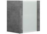Glashängeschrank WIHO KÜCHEN "Cali", grau (front und korpus: betonfarben), B:50cm H:56,5cm T:35cm, Schränke, Glashängeschrank, Front mit Glaseinsatz