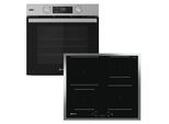 BAUKNECHT Backofen-Set "BAKO 780 Steam IND IN", Energieeffizienz: A+, schwarz (inox), Herdsets, GentleSteam – für ein saftiges Inneres und ein knuspriges Äußeres, Backofen-Set
