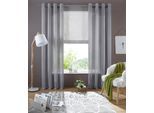Bändchenrollo OTTO HOME "Xana" Gr. 1, grau, B:40cm H:60cm, Voile, Obermaterial: 100% Polyester, Raffrollos, Bändchenrollo, Bändchenrollo, Raffung mittels Bindebändern