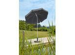 Sonnenschirm SCHNEIDER SCHIRME "Ibiza", grau (anthrazit), Obermaterial: 100% Polyester, Standschirme, Sonnenschirm, ØxH: 200x215 cm, Stahl/Polyester