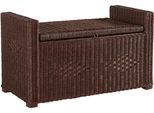 Sitztruhe HOME AFFAIRE "Schönerempfang", braun, B:90cm H:51cm T:45cm, Sitzbänke, Sitztruhe, Belastbar bis max. 80 Kg, mit Stauraum