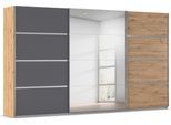 Kleiderschrank RAUCH "Schwebetürenschrank Garderobe Schrank TOP ANGEBOT Avola", beige (eiche artisan, graumetallic, leisten chrom), B:360cm H:229cm T:62cm, Holzwerkstoff, Schränke, Kleiderschrank, mit eleganten Zierleisten in Chrom, Schwarz oder Weiß MADE IN GERMANY