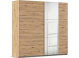 Schwebetürenschrank RAUCH "Kleiderschrank Schrank Garderobe AURELIO", braun (eiche artisan), B:218cm H:210cm T:59cm, Holzwerkstoff, Schränke, Schwebetürenschrank, zeitloses Design, viele Farben, Breiten 175/218/261 cm MADE IN GERMANY