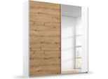 Schwebetürenschrank RAUCH "Kleiderschrank Schrank Garderobe AURELIO", weiß (alpinweiß, eiche artisan), B:175cm H:210cm T:59cm, Holzwerkstoff, Schränke, Schwebetürenschrank, zeitloses Design, viele Farben, Breiten 175/218/261 cm MADE IN GERMANY