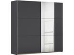 Schwebetürenschrank RAUCH "Kleiderschrank Schrank Garderobe AURELIO", grau (graumetallic), B:218cm H:210cm T:59cm, Holzwerkstoff, Schränke, Schwebetürenschrank, zeitloses Design, viele Farben, Breiten 175/218/261 cm MADE IN GERMANY
