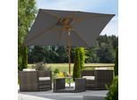 Sonnenschirm SCHNEIDER SCHIRME "Malaga", grau (anthrazit), Obermaterial: 100% Polyester, Standschirme, Sonnenschirm, abknickbar, ohne Schirmständer