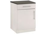 Unterschrank WIHO KÜCHEN "Cali", beige (front und korpus: cashmere, arbeitsplatte: granit grau), B:60cm H:85cm T:60cm, Schränke, Unterschrank, 60 cm breit