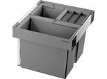 Einbaumülleimer BLANCO "FLEXON II Low XL 60/3", schwarz, B:56cm H:32,5cm T:40cm, Kunststoff, Mülleimer, Einbaumülleimer, Abwaschbare und entnehmbare Eimer