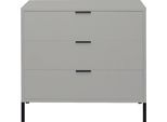 Kommode MÄUSBACHER "Bonnie", grau (kreidegrau matt), B:81cm H:80cm T:45cm, Holzwerkstoff, Sideboards, Kommode, Kommode mit 3 Schubladen