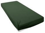 Spannbettlaken OTTO HOME "BLACKBERRY in BASIC und PREMIUM Qualität, 100% Baumwolle", grün (dunkelgrün), B:120cm L:200cm, Jersey (110 g/m²), Obermaterial: 100% Baumwolle, Bettlaken, Spannbettlaken, für hohe Matratzen bis 28 cm, Bettlaken, Spannbetttuch, pflegeleicht