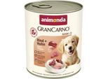 animonda GranCarno Original Nassfutter Hund Junior, Rind und Huhn 24x800 g