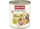 animonda GranCarno Original Nassfutter Hund Adult, Rind und Kaninchen mit Kräutern 24x800 g