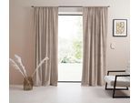 Gardine "LADINA" Gr. 1, beige (sand beige), B:140cm H:145cm, Polyester, Polyester, LEGER HOME BY LENA GERCKE, Gardinen, Gardine, blickdicht, gewebt, verschiedene Größen, 1 Stück, Bestseller