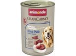 animonda GranCarno Single Protein Supreme Nassfutter Hund Adult, Ross pur 12x400 g