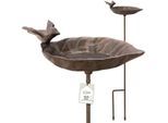 WILDLIFE HOME Vogeltränke auf Stab Blatt-Design