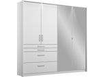 Kleiderschrank RAUCH "Drehtürenschrank Schrank Garderobe Garderobenschrank HOMBURG", weiß (alpinweiß, hochglanz weiß), B:181cm H:197cm T:54cm, Holzwerkstoff, Schränke, Kleiderschrank, inkl. Passepartout, oberer Schubkasten mit Einteilung MADE IN GERMANY