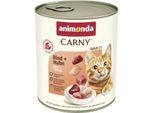 animonda Carny Nassfutter Katze Adult Rind und Huhn 12x800 g