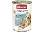 animonda GranCarno Original Nassfutter Hund Adult, Lachs und Spinat 24x400 g