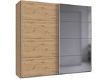 Schwebetürenschrank WIMEX "Ernie Kleiderschrank mit Spiegel, Made in Germany", artisaneiche, B:225cm H:210cm T:65cm, Schränke, Schwebetürenschrank, Schlafzimmerschrank in verschiedenen Breiten