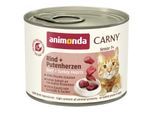 animonda Carny Nassfutter Katze Senior Rind und Putenherzen 24x200 g