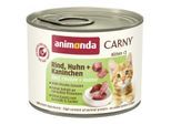 animonda Carny Nassfutter Katze Kitten Rind, Huhn und Kaninchen 24x200 g