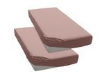 Spannbettlaken OTTO HOME "BLACKBERRY in BASIC und PREMIUM Qualität, 100% Baumwolle", rosa (dunkelrosa), B:90cm L:200cm, Jersey (110 g/m²), Obermaterial: 100% Baumwolle, Bettlaken, Spannbettlaken, für hohe Matratzen bis 28 cm, Bettlaken, Spannbetttuch, pflegeleicht