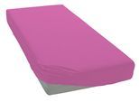 Spannbettlaken OTTO HOME "BLACKBERRY in BASIC und PREMIUM Qualität, 100% Baumwolle", lila (beere), B:120cm L:200cm, Jersey (110 g/m²), Obermaterial: 100% Baumwolle, Bettlaken, Spannbettlaken, für hohe Matratzen bis 28 cm, Bettlaken, Spannbetttuch, pflegeleicht