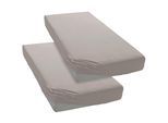 Spannbettlaken OTTO HOME "PHYSALIS in BASIC und PREMIUM Qualität, 100% Baumwolle", grau (taupe), B:70cm L:140cm, Jersey (110 g/m²), Obermaterial: 100% Baumwolle, Bettlaken, Spannbettlaken, für Matratzen bis 18 cm Höhe, Bettlaken, Spannbetttuch, pflegeleicht