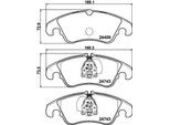 HELLA Bremsbelagsatz, Scheibenbremse 8db355040621 für Ford