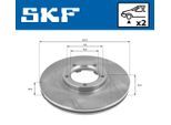 SKF Bremsscheibe vkbd80876v2 254mm 24mm für Ford
