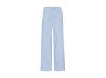 Loungehose OXMO "Loungehose OXFanny", Damen, Gr. 38, N-Gr, blau (powder blau mix), Obermaterial: 72% Baumwolle CO. 24% Polyester PES. 4% Elasthan EL., Hosen Loungehose