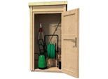 Garten-Geräteschrank WEKA, beige (natur), Massivholz, Gerätehäuser, BxTxH: 97x100x200,5 cm