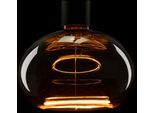 SEGULA LED-Filament "LED Floating Oval 200", grau (smokey grau), L:19cm Ø:20cm, Leuchtmittel