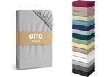 Spannbettlaken OTTO HOME "Physalis Topper COMFORT", grau, B:120cm L:200cm, Jersey, Obermaterial: 100% Baumwolle, Bettlaken, Spannbettlaken, bis 10 cm Höhe, Bettlaken, Laken, in Comfort & Premium Qualität