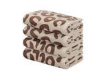 Handtuch Set OTTO HOME "Anna Leopardenmuster, 4-tlg Handtuch-Set, 50x100cm, 100% Baumwolle", braun, sand, 4 Stk., Frottiervelours, Frottiervelours, Obermaterial: 100% Baumwolle, Handtücher, Handtuch Set, Handtücher, weich, saugstark, modern, Leo, Animal Print
