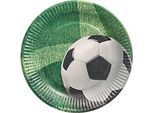 Papstar Pappteller „Football“, rund, recycelbar, Ø 230 mm, mehrfarbig bedruckt, 10 Stück