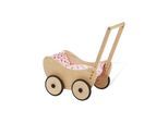 Puppenwagen PINOLINO "Trixi - Herzchen", rosa (herzchen), Puppenwagen, KinderB:35cm H:53cm T:47cm, Holz, Puppenwagen, aus Holz mit Bettzeug; Made in Europe, B:35cm H:53cm T:47cm
