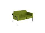 meet by Paperflow 2-Sitzer Outdoor Sofa MEDSO, Grösse L, Stahlgestell, B 1250 x T 747 x H 740 mm, 240 kg, grün